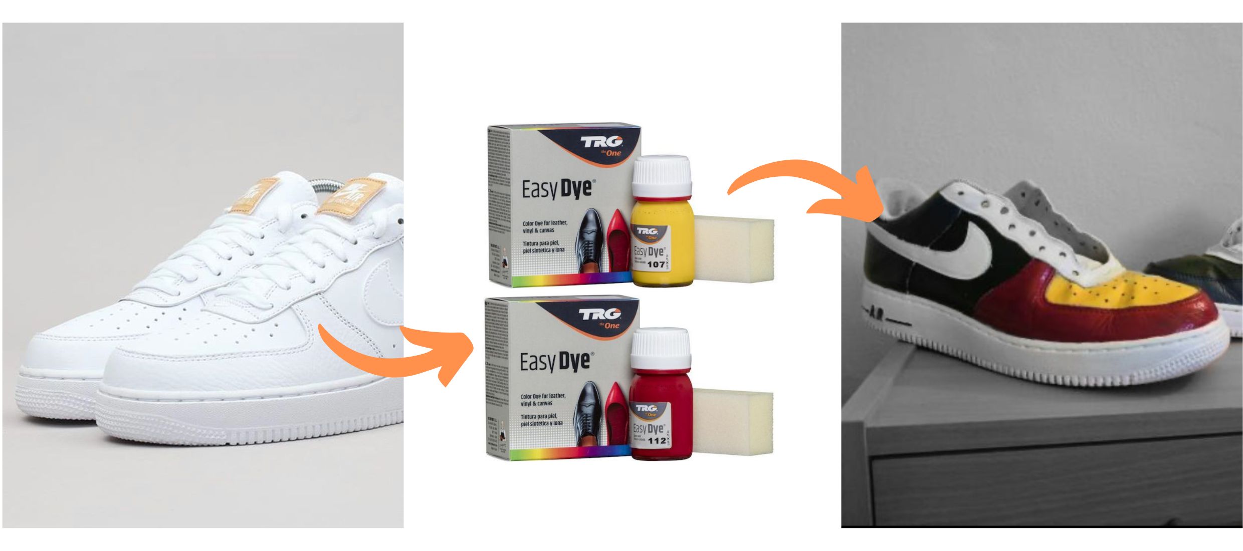 Červená Barva na kožené sneakers Easy Dye TRG Red 112